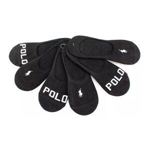 Polo Ralph Lauren Womens No Shock Dress Sock Liners Black 6-Pair ZW727917PKN